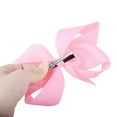 thumbnail image 4 of Southwit 12 PCS 6" Big Hand-made Grosgrain Ribbon Hair Bow Alligator Clips Hair Accessories for Little Teen Toddler Girls - Light Pink, 4 of 5
