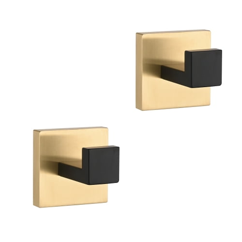 2 paquete montado en la pared de acero inoxidable baño toalla ganchos / abrigo ganchos para baño, dormitorio, cocina