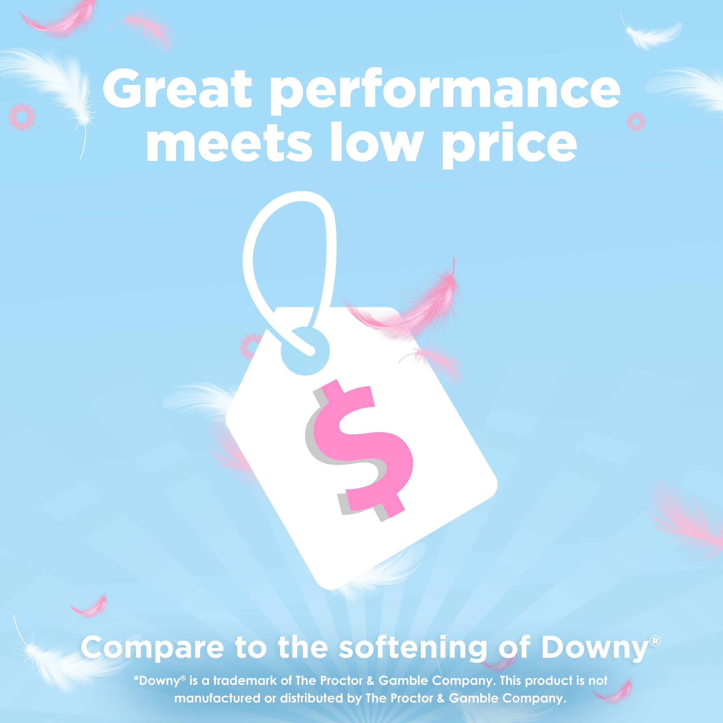 Great Value Gentle Soft Fabric Softener, Spring Showers, 111 fl oz, 150 Loads, Compare to the Softening of Downy®