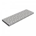 thumbnail image 1 of Flower Bench Pad, Floral Paisley Design with Eastern Effects Curved Leaves and Swirls Oriental Art, HR Foam Cushion with Decorative Fabric Cover, 45" x 15" x 2", Black White, by Ambesonne, 1 of 3