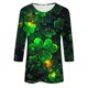 thumbnail image 5 of Xuyuer Womens 3/4 Sleeve St. Patrick's Day T-Shirts Crew Neck Spring Graphic Tee Tops Cute Tunic Tops Basic Tees Blouses Business Work Casual Tee Top Printed Graphic Tee Tops, 5 of 5