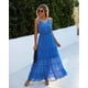 thumbnail image 3 of Vestido Maxi PRETTYGARDEN L Azul sin Mangas con Tirantes Espagueti, 3 of 4