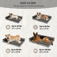 thumbnail image 2 of Exclusivo Mezcla Orthopedic Dog Bed with Washable Cover 36"x24", Jacquard Fluff Pet Sofa Bed with 2-Sided Bolsters for Medium Dogs, Grey, 2 of 9