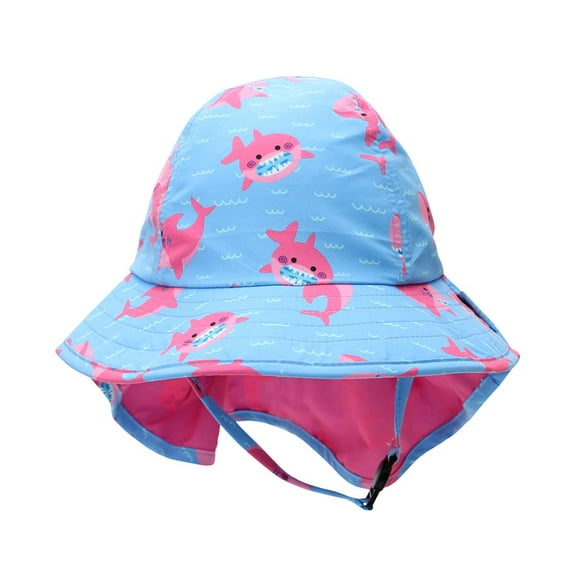 ZOOCCHINI Baby-Toddler Cape Sun Hat - Sophie the Shark