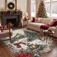 thumbnail image 4 of KUETH 3'x5' Christmas Machine Washable Area Rug, Non-Slip Rugs for Bedside, Entryway and Small Living Space, Beige, 4 of 8