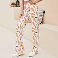thumbnail image 2 of Top-kevin Cartoon Champagne Bottle Yoga Pants Women Wide Leg Pants Casual High Waisted Straight Lace Up Lounge Sweatpants, 2 of 7