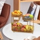 thumbnail image 5 of Cesta de frutas de metal, cesta de verduras, cuenco, despensa de mesa, frutero de 3 niveles, Oro, 5 of 9