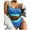 Blue, variant on Womens swimsuits clearance,Women Patchwork Bikini Set Push-Up Pad Swimwear Swimsuit Beachwear Orange M(M)