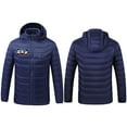 thumbnail image 5 of Cadancy Heated Jacket Men Women 8 Heating Zones USB Rechargeable Washable Detachable Hood Jackets Zip Up Long Sleeve Print Winter Warm Coats Snow Outdoor Thermal Coat Unisex, 5 of 6
