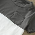 thumbnail image 5 of EnJoCho Going Home Baby Outfit Toddler Boys Short Sleeve Patchwork T Shirt Pullover Tops Shorts Kids Outfits Little Boy School Casual Set 6-12 Months, 5 of 7