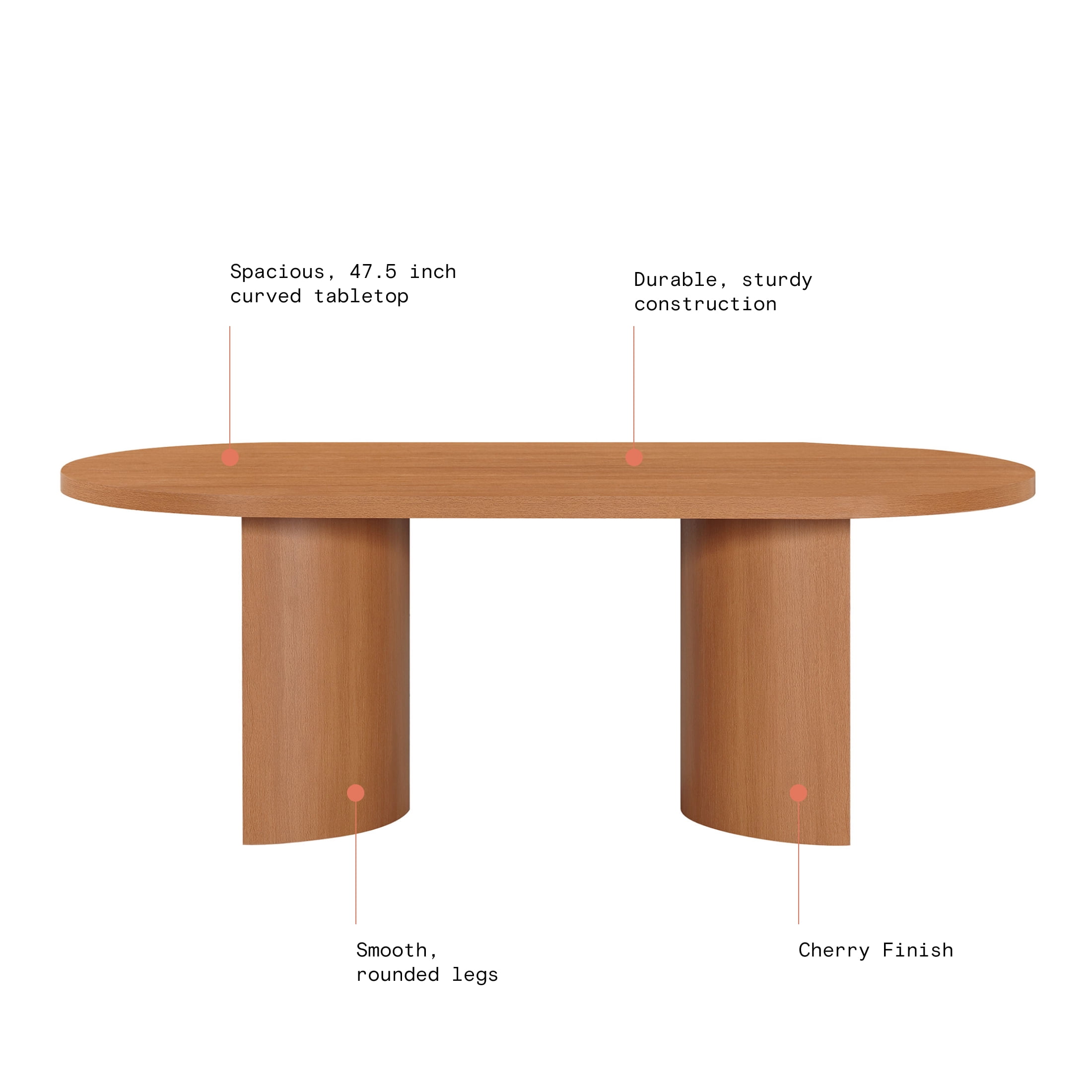 Beautiful Mae Coffee Table by Drew Barrymore, Cherry Finish