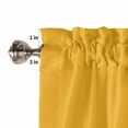 thumbnail image 5 of Hokiten Rod Pocket Curtain Valance, Hello Summer Farmhouse Window Valance for Living Room, Bedroom, Kitchen Ice Cream Yellow Blue 42"W x 12"L, 5 of 8