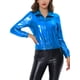 thumbnail image 1 of CHAQUETA METÁLICA BRILLANTE LIGERA CON CREMALLERA DE LARGA MANGA PARA FIESTAS DE MUJER INSPIRADA EN CHIC XL AZUL, 1 of 6