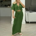 thumbnail image 1 of Gspmoly Robe pour Femmes, Ensemble Jupe Tricotée à Crochet et Fleurs Cardigan Multicolore Jupe à Boucle Ensemble Tout-Aller Robes de Vacances pour Femmes jusqu'à 60 % de Rabais, 1 of 5