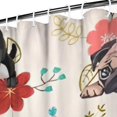 thumbnail image 3 of Dogs with Party Hats and Flowers Shower Curtain 72"x84" ,Bathroom Decorative Shower Curtains Set with 12 Hooks,Modern Waterproof Washable Shower Curtain, 3 of 6