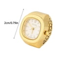 thumbnail image 2 of Adjustable Ring Watch, Gold Black Finish, Stainless Steel, Valentine Day Gift, Statement Finger Jewelry, Mini Clock, 1 Pc, 2 of 8
