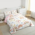thumbnail image 3 of Castle Fairy Preppy Cartoon Rainbow Twin Comforter Sets,Kawaii Starry Sky Bedding Set, 3 of 8