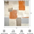 thumbnail image 5 of Orange and Grey Shower Curtain Abstract Painting Modern Shower Curtain for Bathroom Waterproof Polyester Fabric Bathroom Curtain 72 x 72 Inch with 12 Plastic Hooks, 5 of 5
