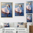 thumbnail image 4 of Designart "Serene Swan Photograph" Animals Swans Floater Framed Canvas Prints, 4 of 5