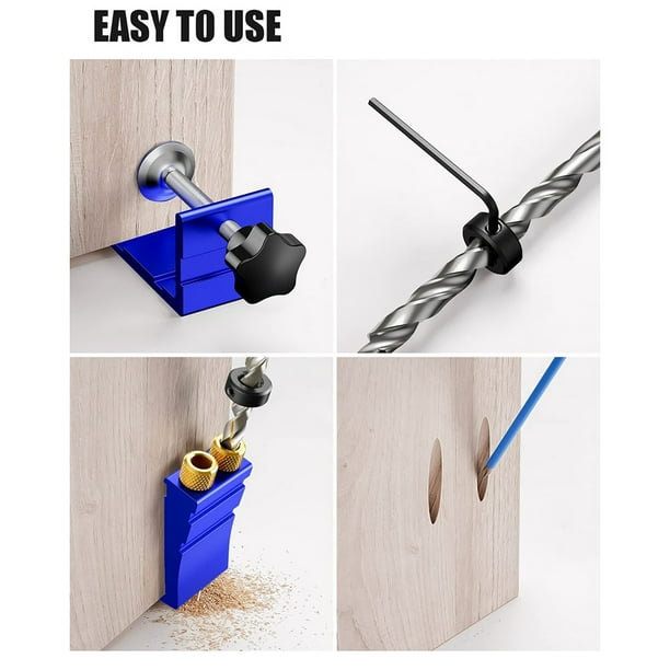 Kit Gabarit De Perçage D'angle 15° TOPINCN – Guide Bricolage Bois – Poche