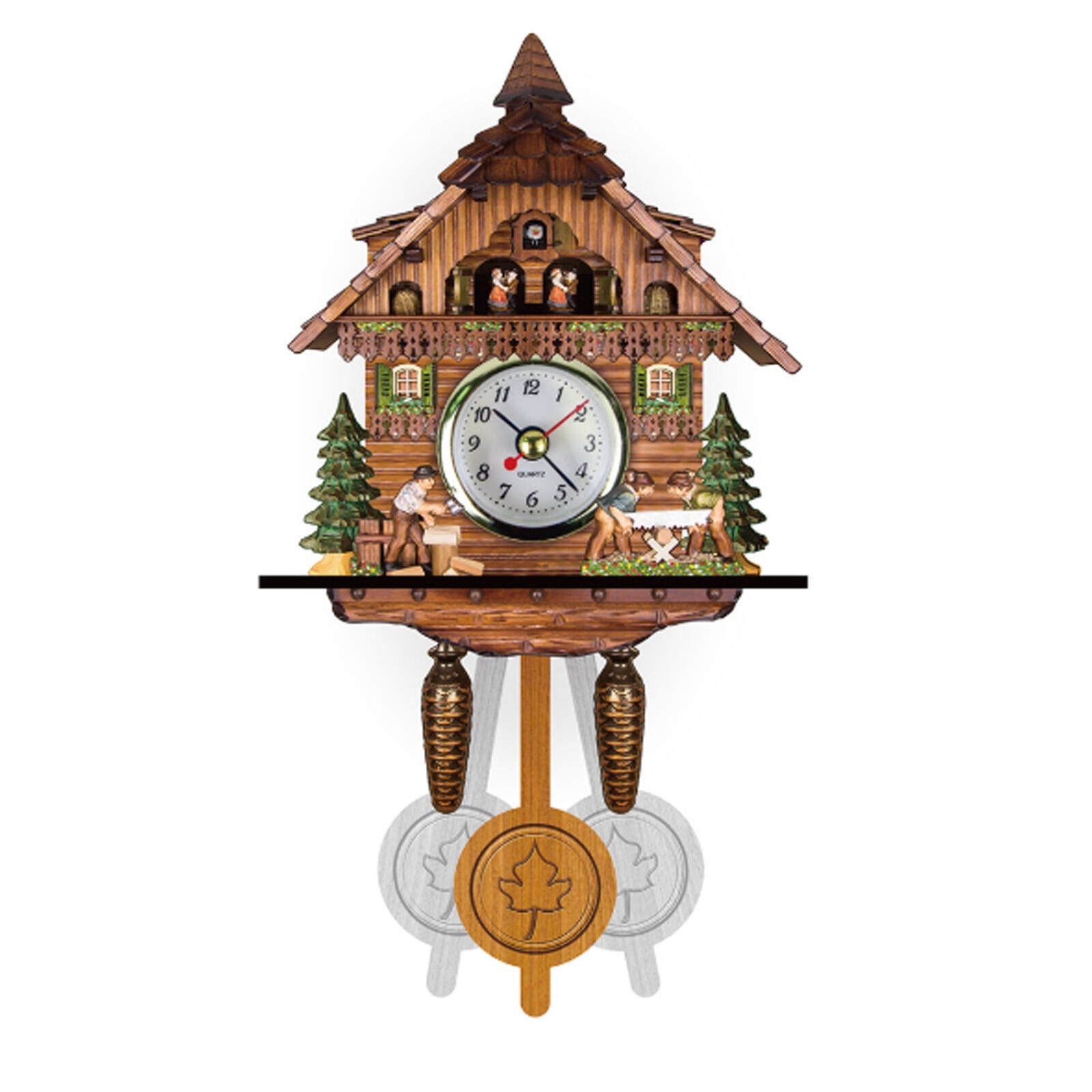 DESIGNICE 2026 New Cuckoo Clock Diy Friendly Mdf Wall Clock Ergonomically Designed House Clock Convenient Battery Change and Knob Adjustments for Living Room Bedroom Office