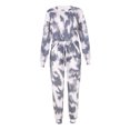 thumbnail image 1 of Pantalones de manga larga estampados sueltos de moda para mujer, traje informal de dos piezas Wmkox8yi bvn2500, 1 of 4
