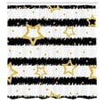 thumbnail image 3 of Ambesonne Star Shower Curtain, Dots Stripes Celebration, 69"Wx84"L, Black White Yellow, 3 of 5