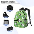 thumbnail image 3 of Yield Cartoon Panda And Leaf 1 Print Backpack for Women Men, Lightweight Casual Travel Daypack, Classic Basic College Backpack, Middle School Bag, 3 of 5