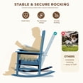 thumbnail image 5 of SERWALL Oversized Outdoor Rocking Chair for Adults, HDPE All Weather Patio Rockers for Porch Garden Lawn, Navy, 5 of 10