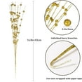 thumbnail image 3 of Artificial Glitter Berry Stem Ornaments,Bexikou 17Inch Christmas Artificial Berry Twig Glitter Sticks,Decorative Glitter Sticks for Christmas Tree, Small Vase, Holiday, Wedding, Party(Gold, 24), 3 of 6