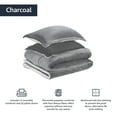thumbnail image 2 of Intexca Ensemble de Couette en Micromink Sherpa Grand - Réversible, Doux, Chaud, Gris, 2 of 5