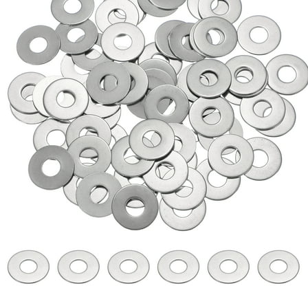 Uxcell M8 x 22mm Metal Screw Washers Set, 66Pcs 304 Stainless Steel Flat Washers