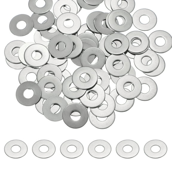 Uxcell M8 x 22mm Metal Screw Washers Set, 66Pcs 304 Stainless Steel Flat Washers