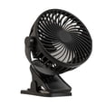 thumbnail image 2 of Sahpxhe Portable Rechargeable Clip-On Fan, 3 Speed Personal Cooling Fan for Office, Dorm and Study Black, 2 of 6