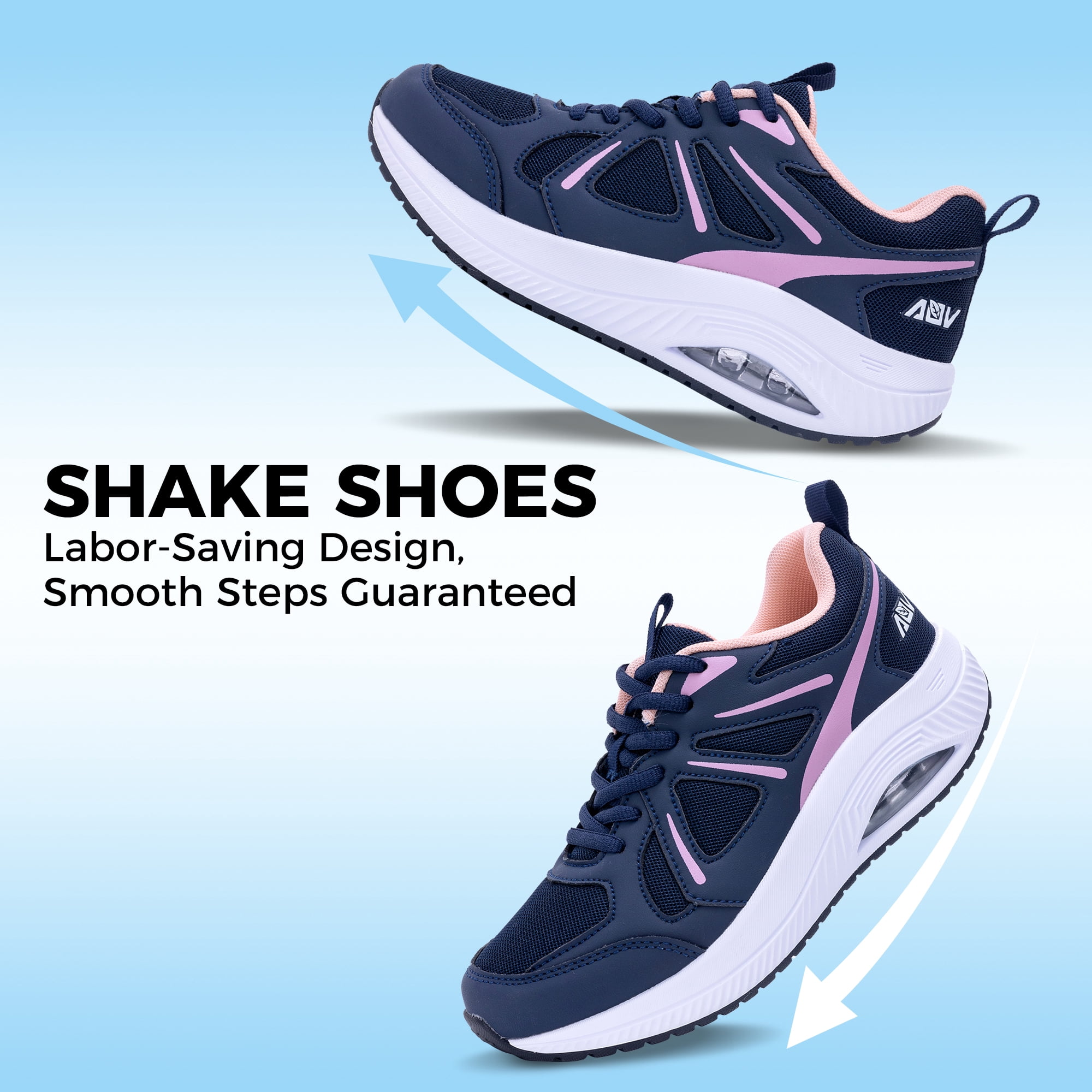 MAYKX Women's Walking Shoes with Arch Support, Orthotic Sneakers for Plantar Fasciitis,Cushioned Insole Tennis Shoes,Foot Pain Relief for Long Standing