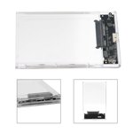 Domqga 2.5inch USB3.0 Clear Hard Drive Disk HDD SSD Enclosure External Laptop Case