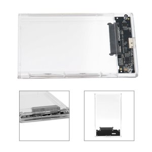 Domqga 2.5inch USB3.0 Clear Hard Drive Disk HDD SSD Enclosure External Laptop Case