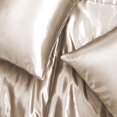 thumbnail image 3 of Whale Flotilla 3-Piece Reversible Silky Soft Twin Size Comforter Bedding Set, Luxurious Satin Comforters with 1 Satin Pillowcase, Lightweight Duvet for All Seasons, Champagne, 3 of 8
