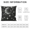 thumbnail image 6 of Acheng Sun Moon Throw Pillow Covers Set of 2, Trippy Exotic Starry Sky Pillow Covers for Sofa, Bohemian Stars Galaxy Cushion Covers, Glitter Stars Universe Decorative Pillow Covers, Black White, 6 of 6