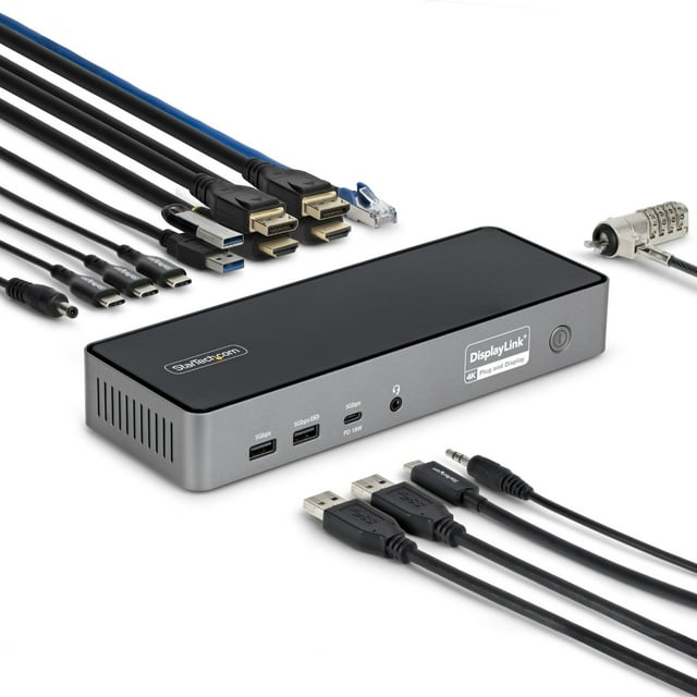 Estación de acoplamiento USB-C StarTech Triple 4K 60 Hz 140 W