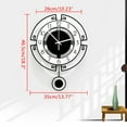 thumbnail image 3 of DENEST European Wall Clock Pendulum Clock Quartz Mute Hanging Watch Decor, 3 of 12