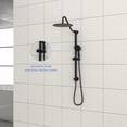 thumbnail image 6 of 10 - inch Overhead Shower Head and Hand - held Shower Head, Round Shower Set, Dual Shower Heads, Matte Black., 6 of 8