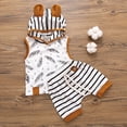 thumbnail image 5 of Baby Boy's Clothing Toddler Boy Set Kids Unisex Spring Summer Stripe Printed Short Sleeved Running Suit 0 3 6 12 18 24 Months Boys Casual Outfit Tshirt Shorts Outfits Clothes 2PCS, 5 of 5