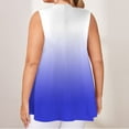 thumbnail image 5 of GA WEIHUA Women's Plus Size Tunic Tank Tops Summer Sleeveless Gradient Color Block Shirts Casual V Neck Camisole Flowy T Shirts(Blue,XXL), 5 of 5