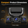 thumbnail image 5 of Dash Cam Front and Rear with 64GB Card, 4 Channel Dash Camera for Cars with Front, Rear, Left & Right Cameras, 1080P Car Dash Cam with WiFi App, Night Vision, Recording, 3" IPS Screen, 5 of 12