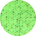 thumbnail image 1 of Ahgly Company Indoor Round Abstract Green Modern Area Rugs, 4' Round, 1 of 4