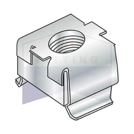 

10-24 Cage Nuts Free Floating Square Nut within a Spring Steel Cage Square Nut: Low Carbon Steel Cage: Treated Spring Steel Zinc Plated C7931-632-3 (Quantity: 1000) Full Size: 10-24-3B