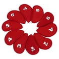 thumbnail image 2 of 10 fundas para cabezas de hierro de golf, fundas profesionales de neopreno para exteriores. Rojo, 2 of 8