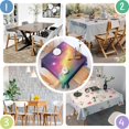 thumbnail image 4 of Colorful Tie Dye Nebula Pattern Square Tablecloth,Waterproof Square Table Cover,Wipeable Spillproof Washable Table Cover for Home Kitchen Party Decor 42"X42"(107x107cm), 4 of 6