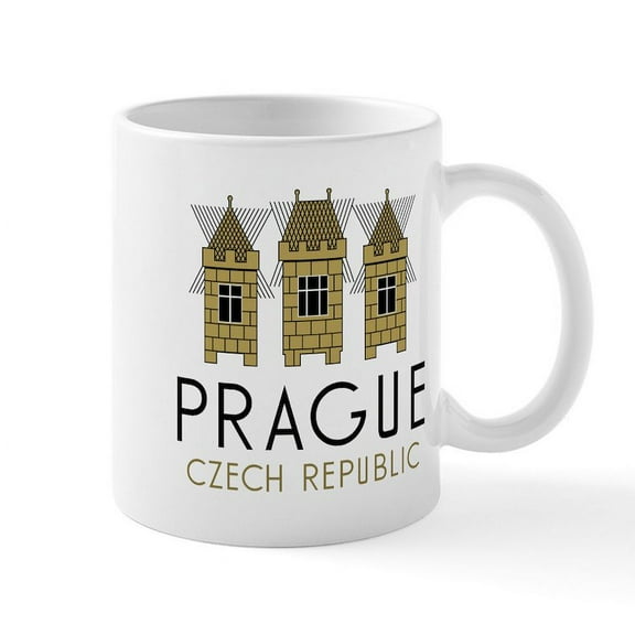 CafePress - Prague Mug - 11 oz Ceramic Mug - Novelty Coffee Tea Cup